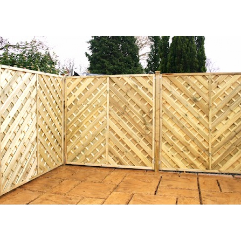 Fencing Chevron Weave Fence Panels (Various Sizes)