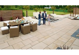 Fairstone Sawn Versuro Paving - Caramel Cream 