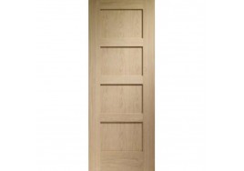 Contemporary 4 Panel Oak Door