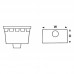 Rectangular Castellated Hopper  - 65mm Outlet