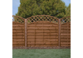 Fencing - Horizontal Weave Convex Trellis Fence Panels 5ft 11