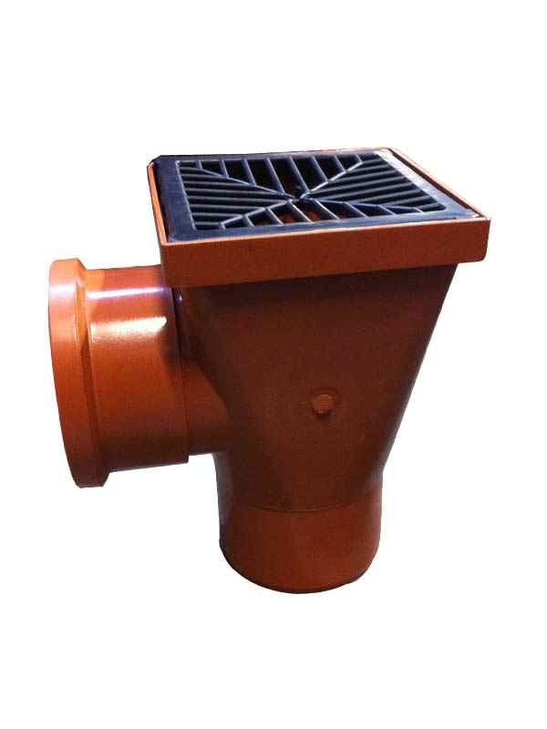 UG414B 110mm Back Inlet Sq Hopper